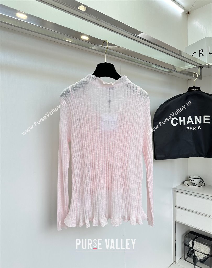 Chanel Knit Vest and Cardigan CH6501 Pink 2024 (Q-24060501)