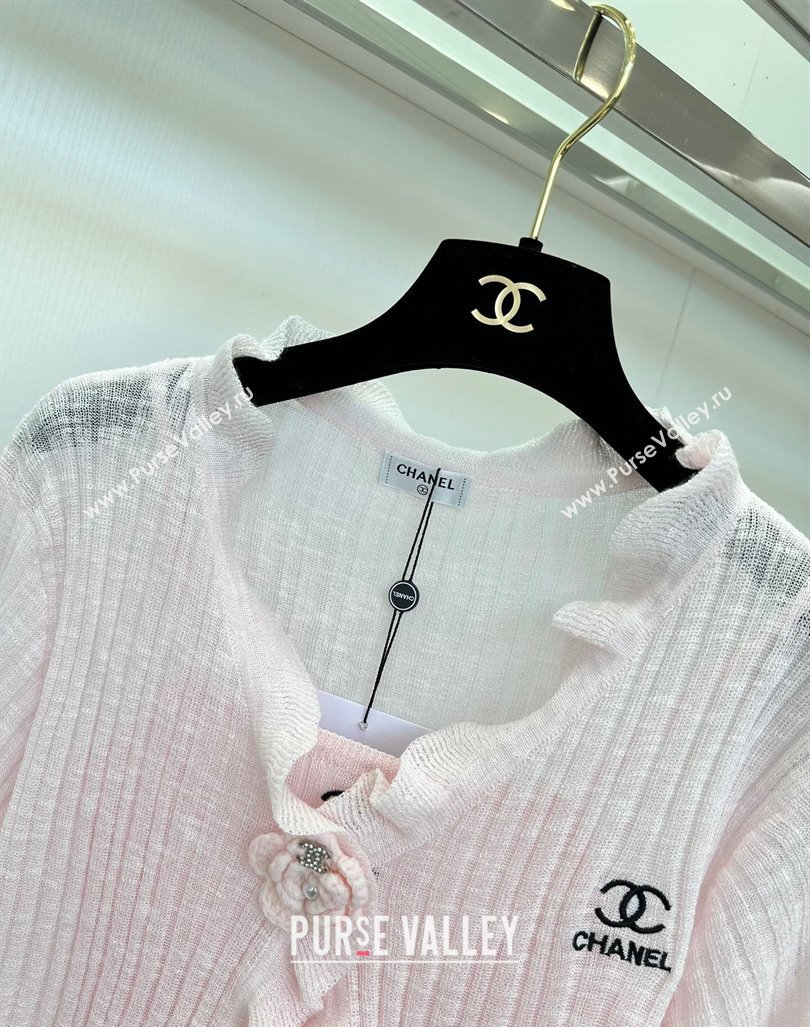 Chanel Knit Vest and Cardigan CH6501 Pink 2024 (Q-24060501)