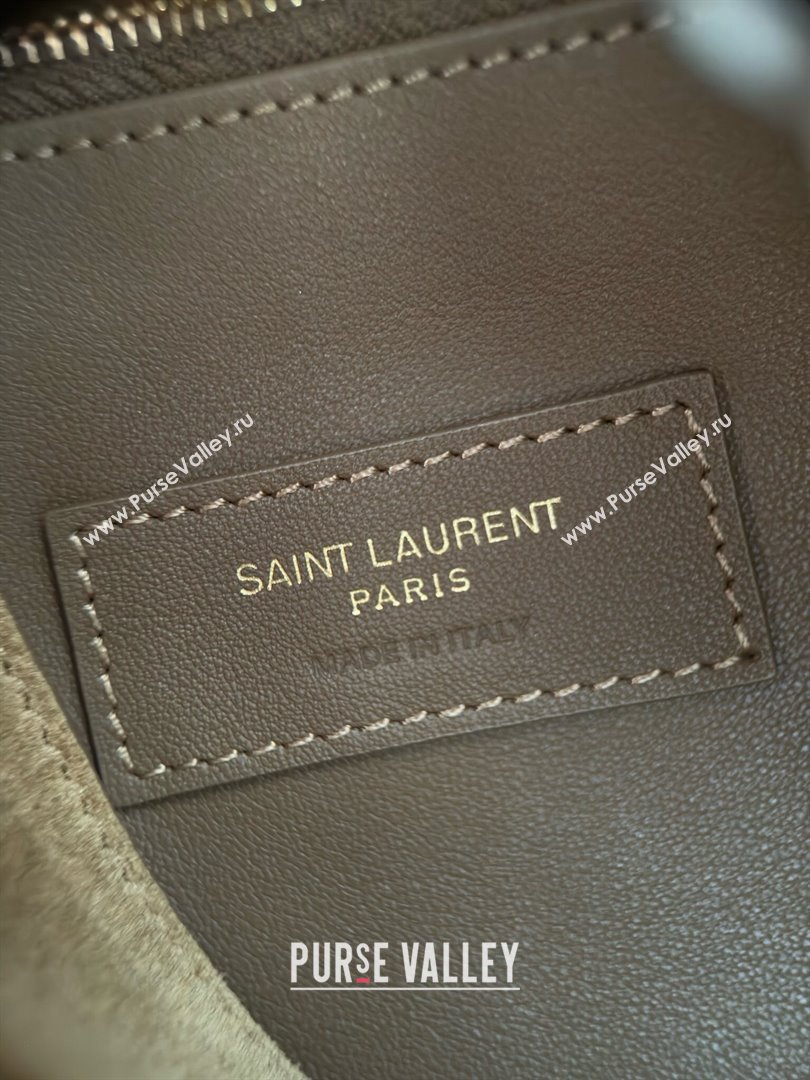 Saint Laurent LE 5 À 7 Supple Large Bucket Bag in Suede 753837 Brown Top Quality (HONGS-25010808)