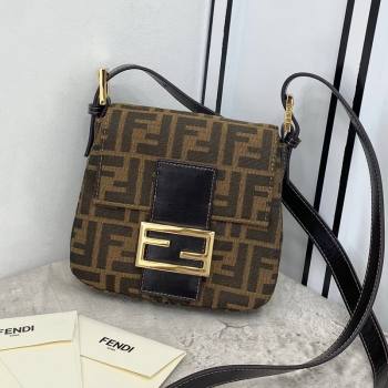 Fendi Vintage FF Canvas Hobo Mini Bag 0153 Brown 2021 (CL-21090645)