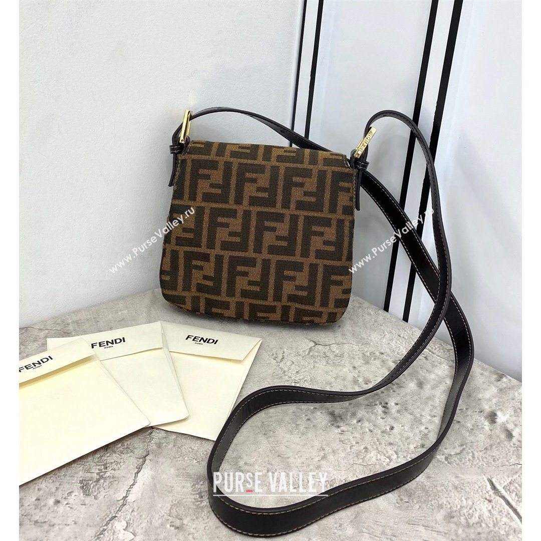 Fendi Vintage FF Canvas Hobo Mini Bag 0153 Brown 2021 (CL-21090645)