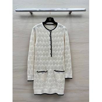 Chanel Wool Dress CH022316 White 2024 (Q-24022316)