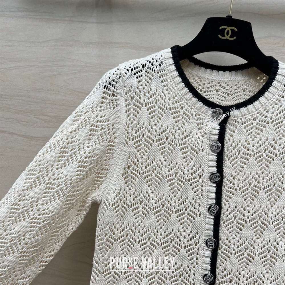 Chanel Wool Dress CH022316 White 2024 (Q-24022316)