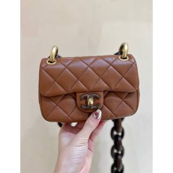 Chanel Lambskin Mini Flap Bag AS4165 Brown 2024 Top Quality (SHUNY-24091217)