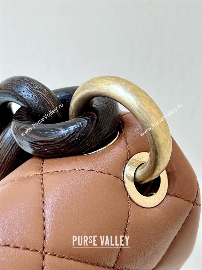 Chanel Lambskin Mini Flap Bag AS4165 Brown 2024 Top Quality (SHUNY-24091217)