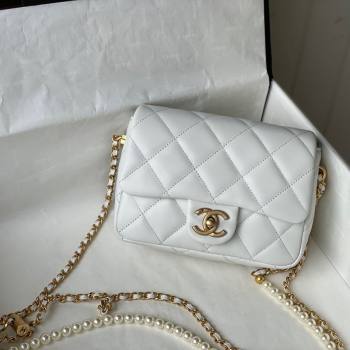 Chanel Lambskin Mini Flap Bag AS2855 White 2021 (SM-21123025)