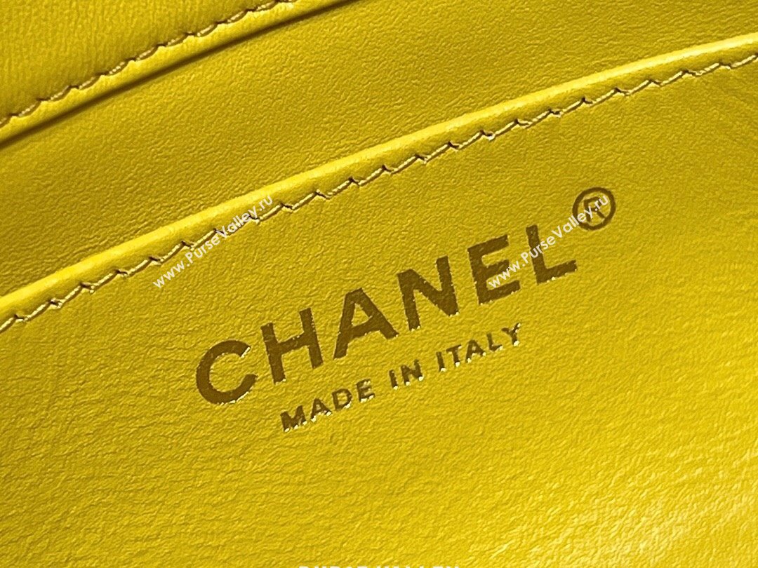 Chanel Lambskin Mini Flap Bag AS4165 Yellow 2024 Top Quality (SHUNY-24091218)