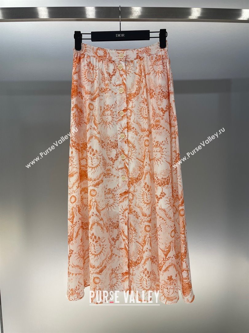 Dior Skirt D6508 Orange 2024 (Q-24060508)