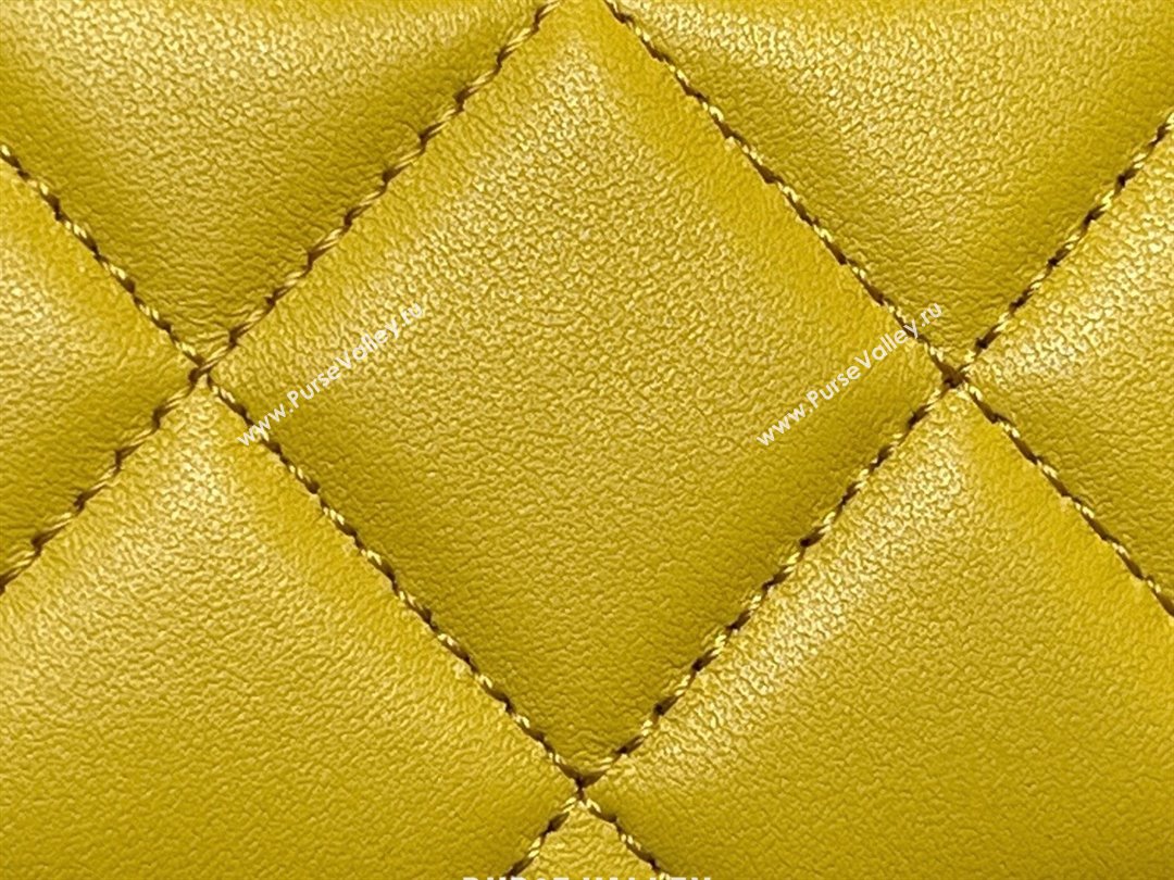 Chanel Lambskin Mini Flap Bag AS4165 Yellow 2024 Top Quality (SHUNY-24091218)