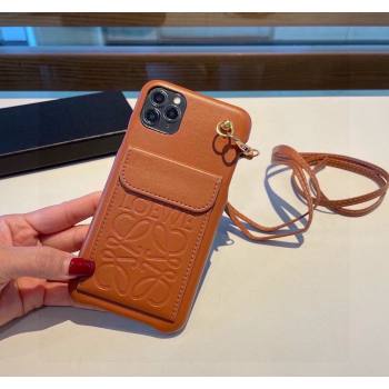 Loewe iPhone Case with Pouch Brown 2024 0727009 (A-240727016)