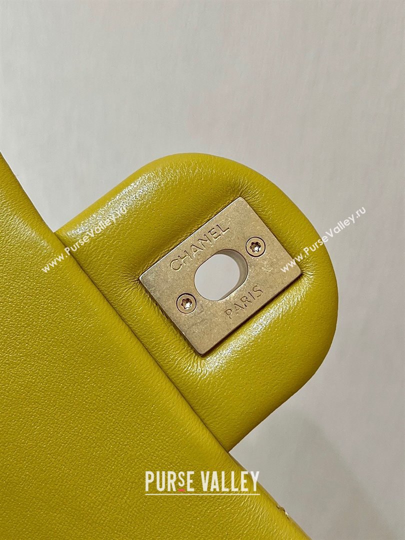 Chanel Lambskin Mini Flap Bag AS4165 Yellow 2024 Top Quality (SHUNY-24091218)