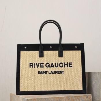 Saint Laurent Rive Gauche Large Tote bag in Woven Beige 2026 509415 (MHUI-260403065)