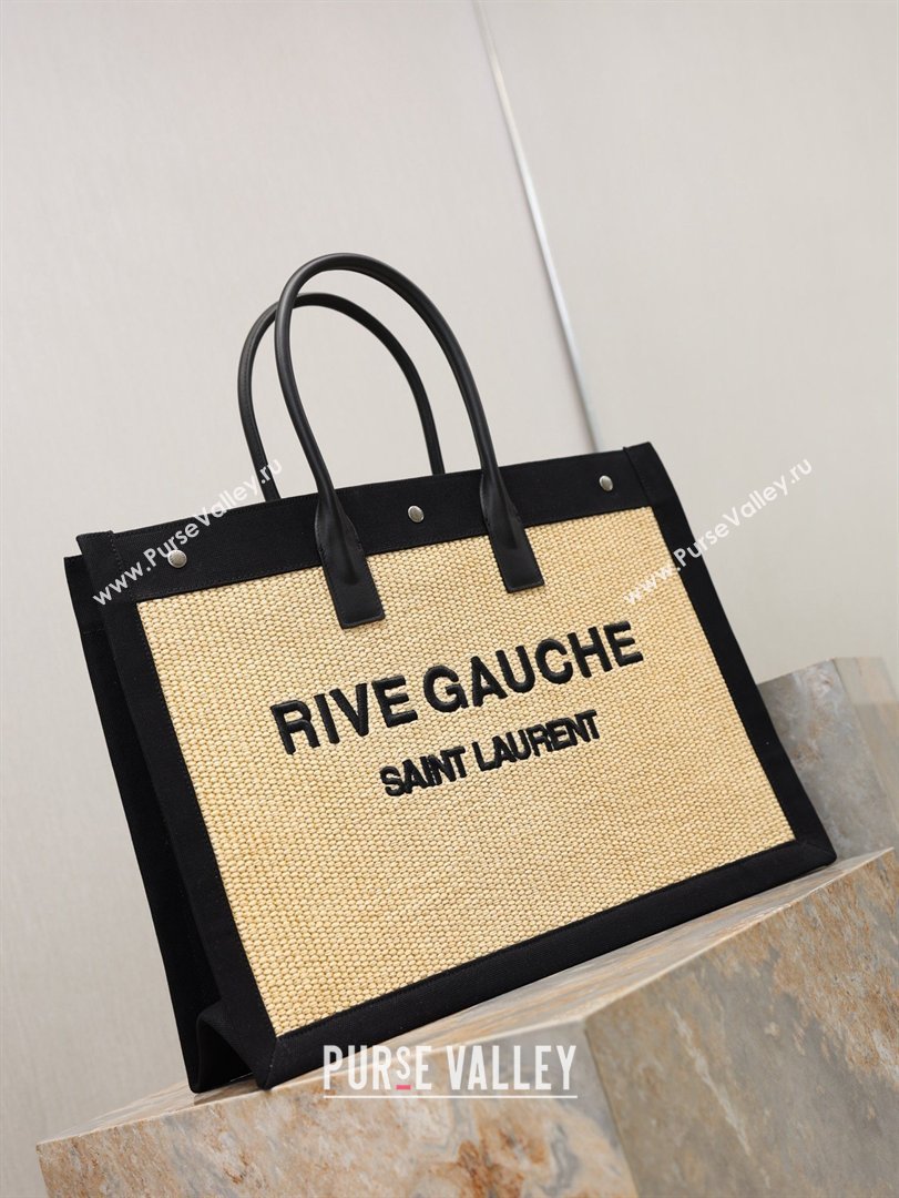 Saint Laurent Rive Gauche Large Tote bag in Woven Beige 2026 509415 (MHUI-260403065)