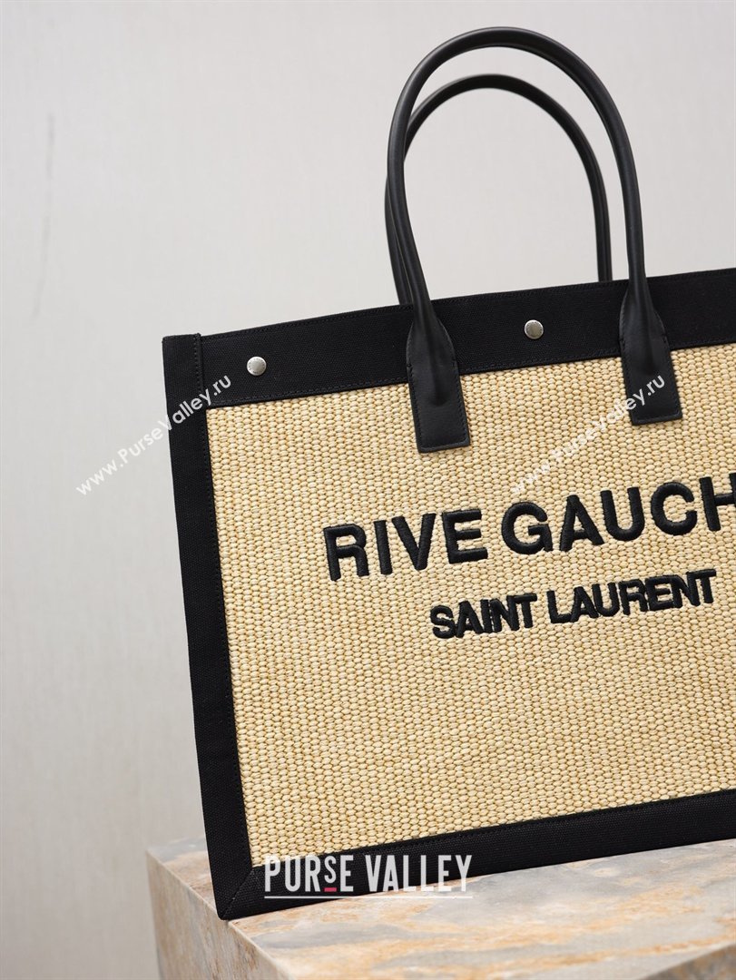 Saint Laurent Rive Gauche Large Tote bag in Woven Beige 2026 509415 (MHUI-260403065)