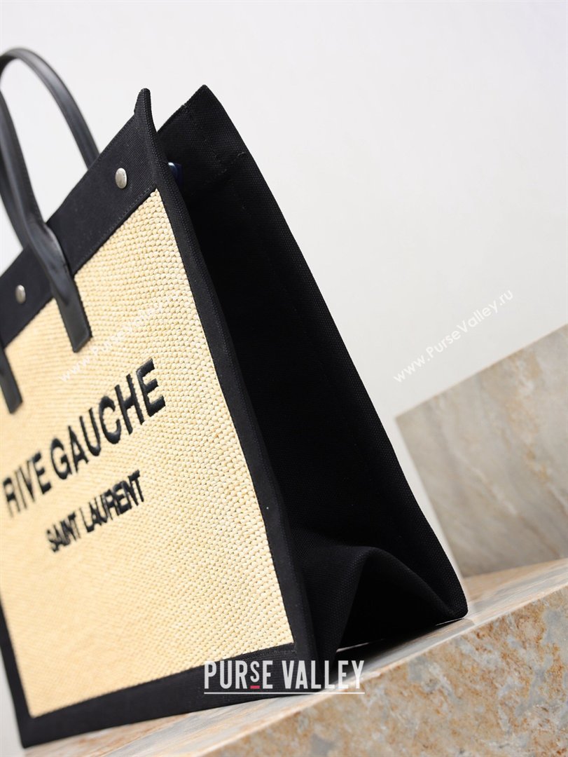 Saint Laurent Rive Gauche Large Tote bag in Woven Beige 2026 509415 (MHUI-260403065)