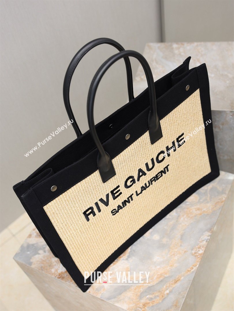 Saint Laurent Rive Gauche Large Tote bag in Woven Beige 2026 509415 (MHUI-260403065)