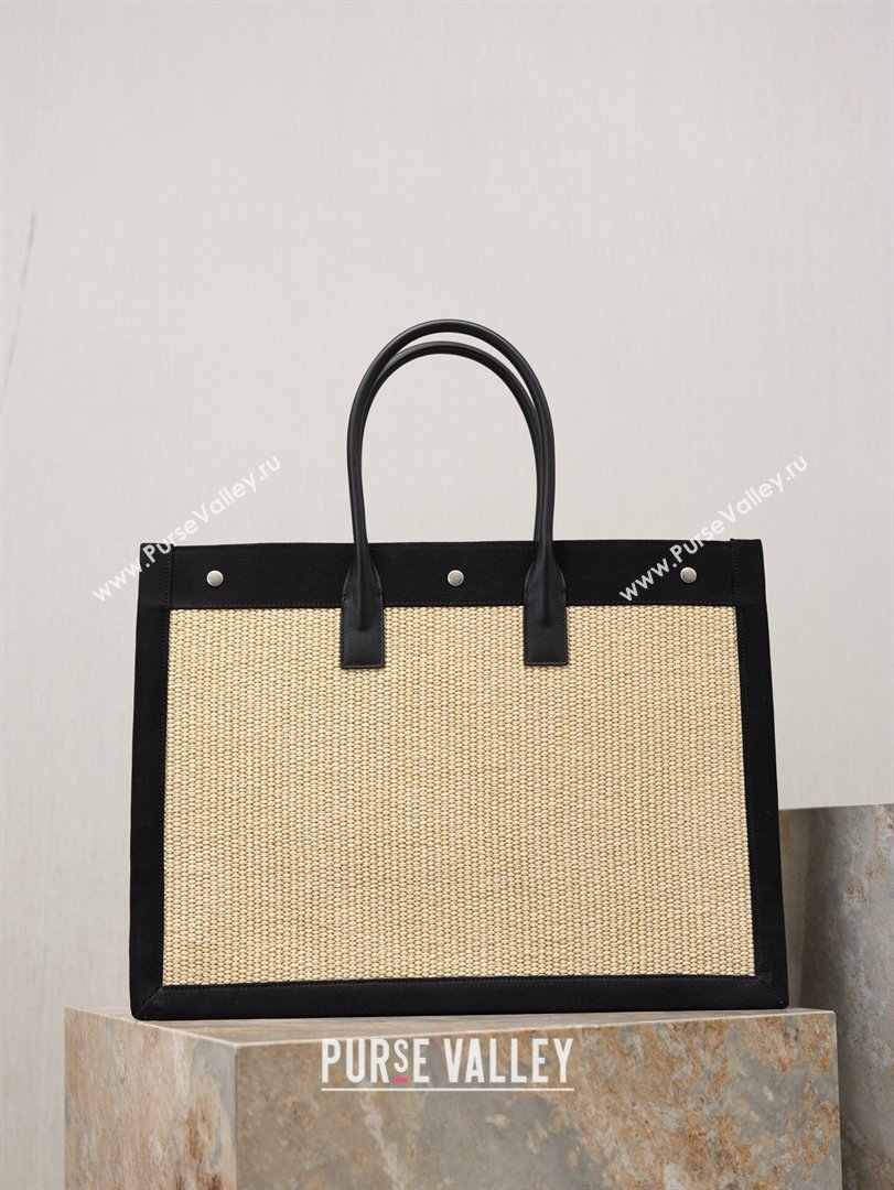 Saint Laurent Rive Gauche Large Tote bag in Woven Beige 2026 509415 (MHUI-260403065)
