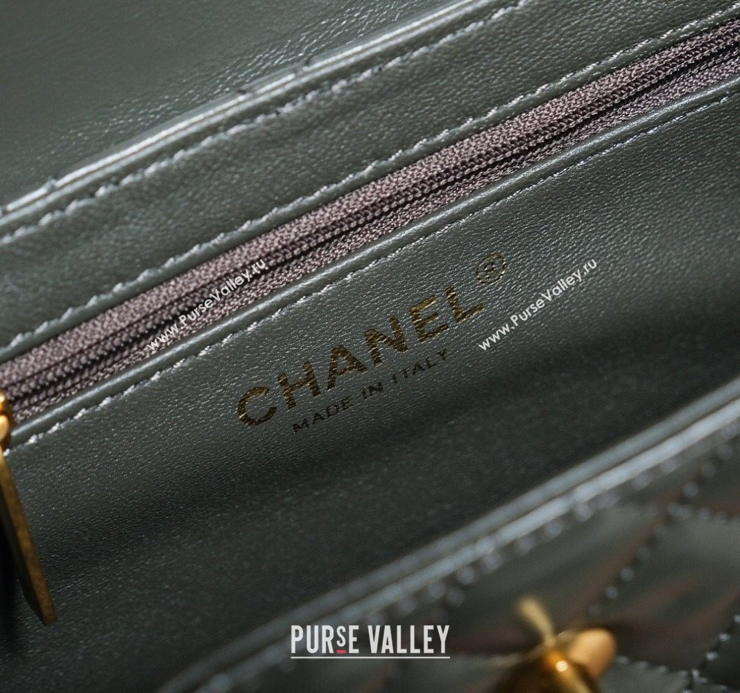 Chanel Mini Shopping Bag in Shiny Calfskin AS4416 Grey 2024 (YEZI-24072511)