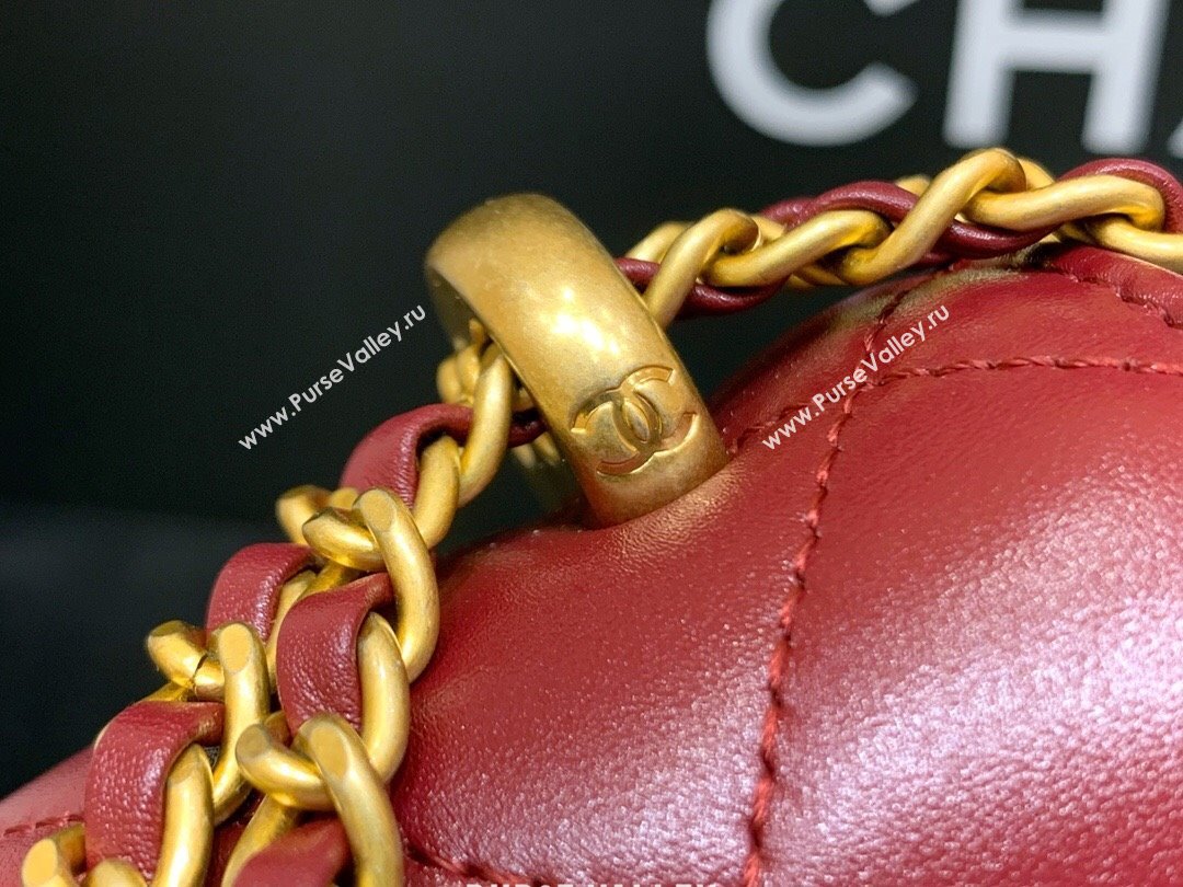 Chanel Quilted Calfskin Mini Flap Bag with Adjustable Strap AS2615 Burgundy 2024 TOP Quality (SHUNY-24091213)