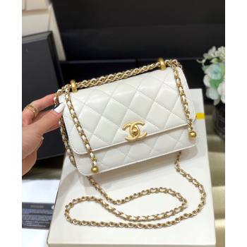 Chanel Quilted Calfskin Mini Flap Bag with Adjustable Strap AS2615 White 2024 TOP Quality (SHUNY-24091215)