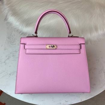 Hermes Kelly 25/28cm Bag in Original Epsom Leather Malva Violet/Gold 2024(Handmade) (M-24022009)