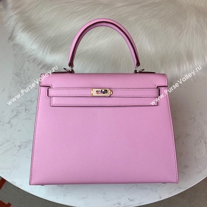 Hermes Kelly 25/28cm Bag in Original Epsom Leather Malva Violet/Gold 2024(Handmade) (M-24022009)