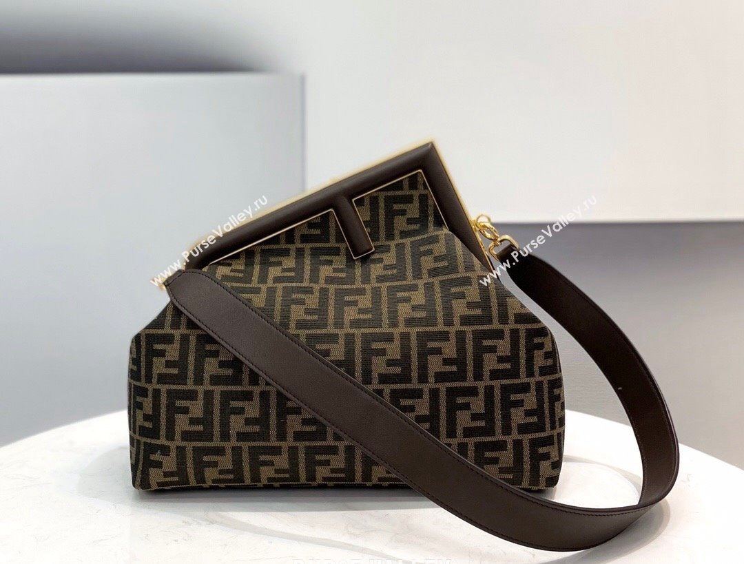 Fendi First Medium FF Canvas Bag Coffee Brown 2021 80018L (CL-21101844)