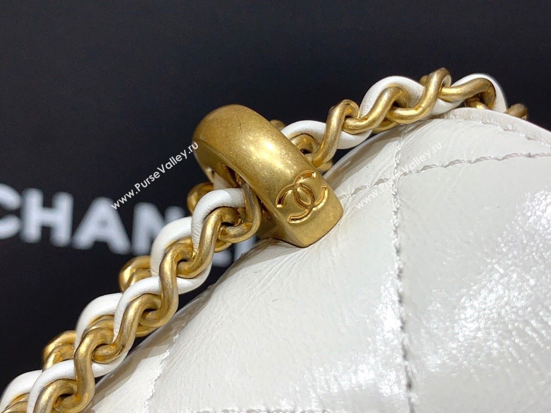 Chanel Quilted Calfskin Mini Flap Bag with Adjustable Strap AS2615 White 2024 TOP Quality (SHUNY-24091215)