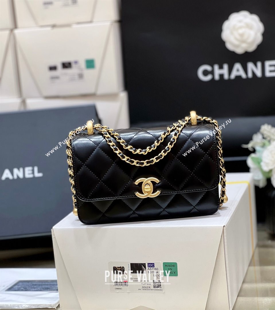 Chanel Quilted Calfskin Mini Flap Bag with Adjustable Strap AS2615 Black 2024 TOP Quality (SHUNY-24091214)