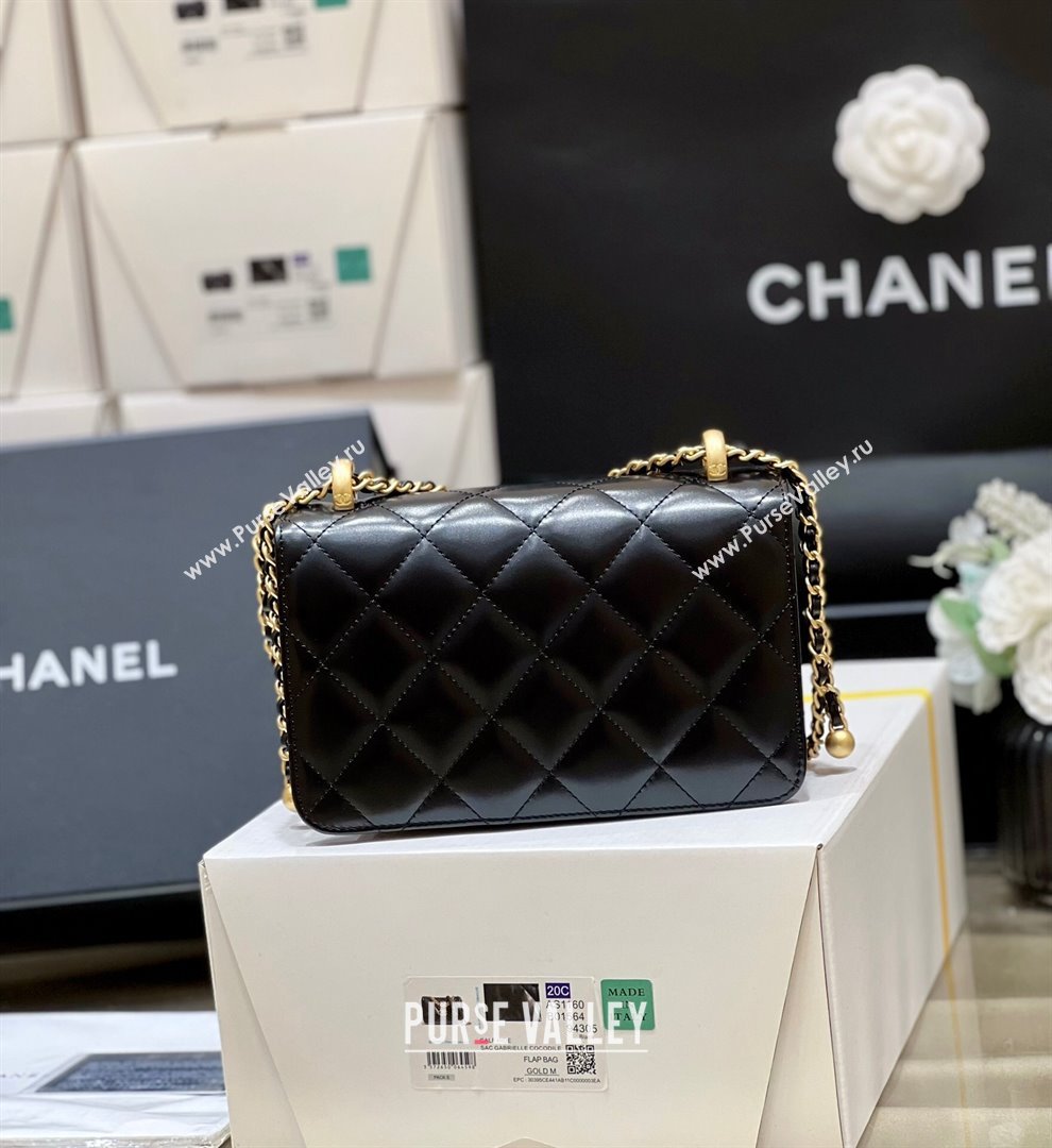 Chanel Quilted Calfskin Mini Flap Bag with Adjustable Strap AS2615 Black 2024 TOP Quality (SHUNY-24091214)