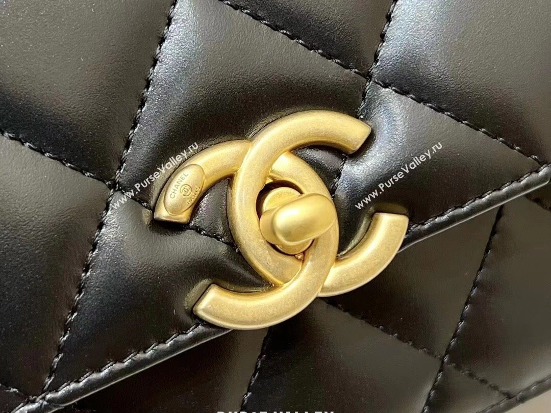 Chanel Quilted Calfskin Mini Flap Bag with Adjustable Strap AS2615 Black 2024 TOP Quality (SHUNY-24091214)