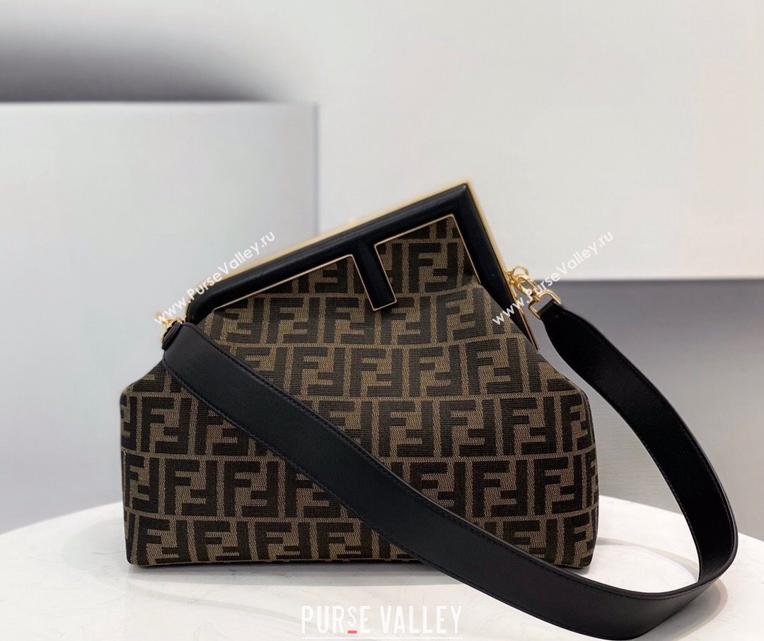 Fendi First Medium FF Canvas Bag Black 2021 80018L (CL-21101845)