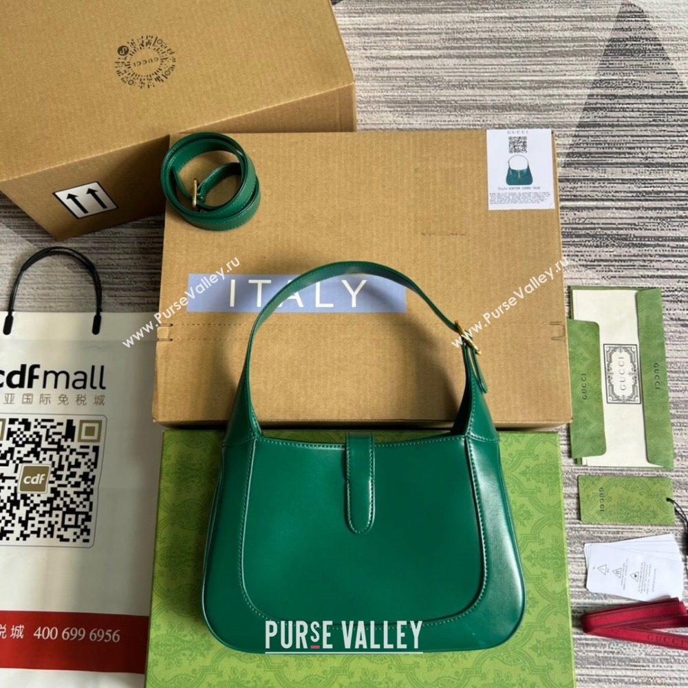 Gucci Jackie 1961 Shiny Leather Small Hobo Bag 鈥?36709 Green 2024 (DS-24041105 )