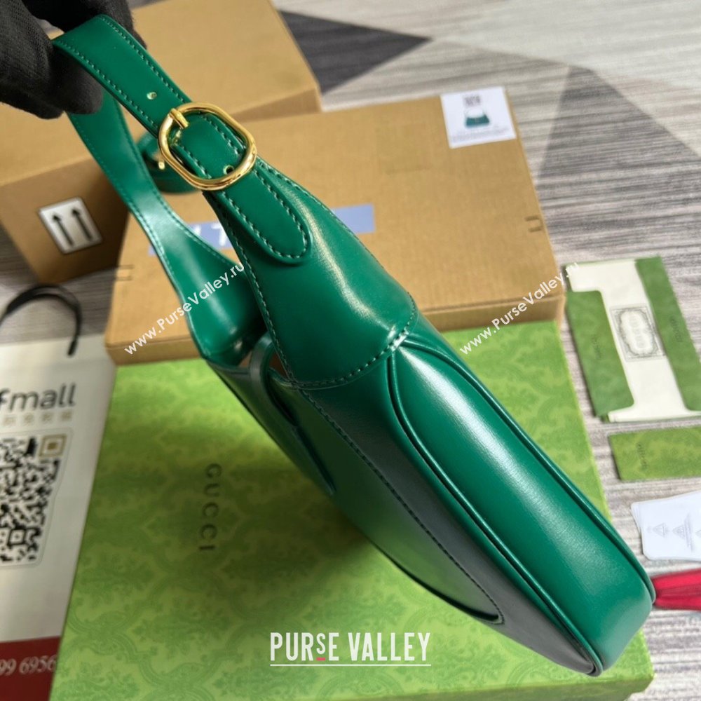 Gucci Jackie 1961 Shiny Leather Small Hobo Bag 鈥?36709 Green 2024 (DS-24041105 )
