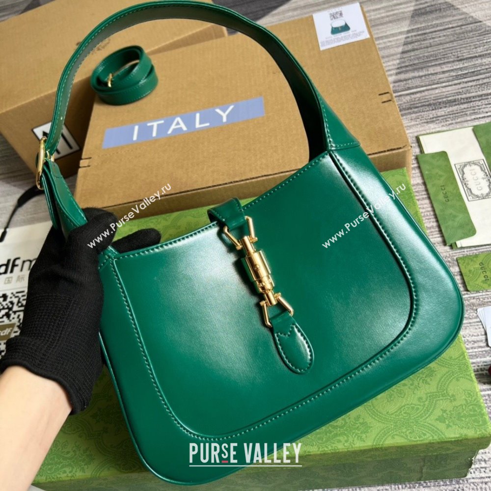 Gucci Jackie 1961 Shiny Leather Small Hobo Bag 鈥?36709 Green 2024 (DS-24041105 )
