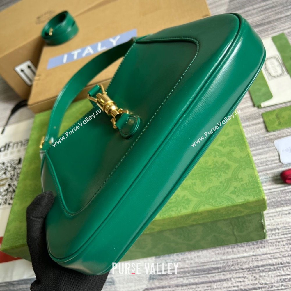 Gucci Jackie 1961 Shiny Leather Small Hobo Bag 鈥?36709 Green 2024 (DS-24041105 )