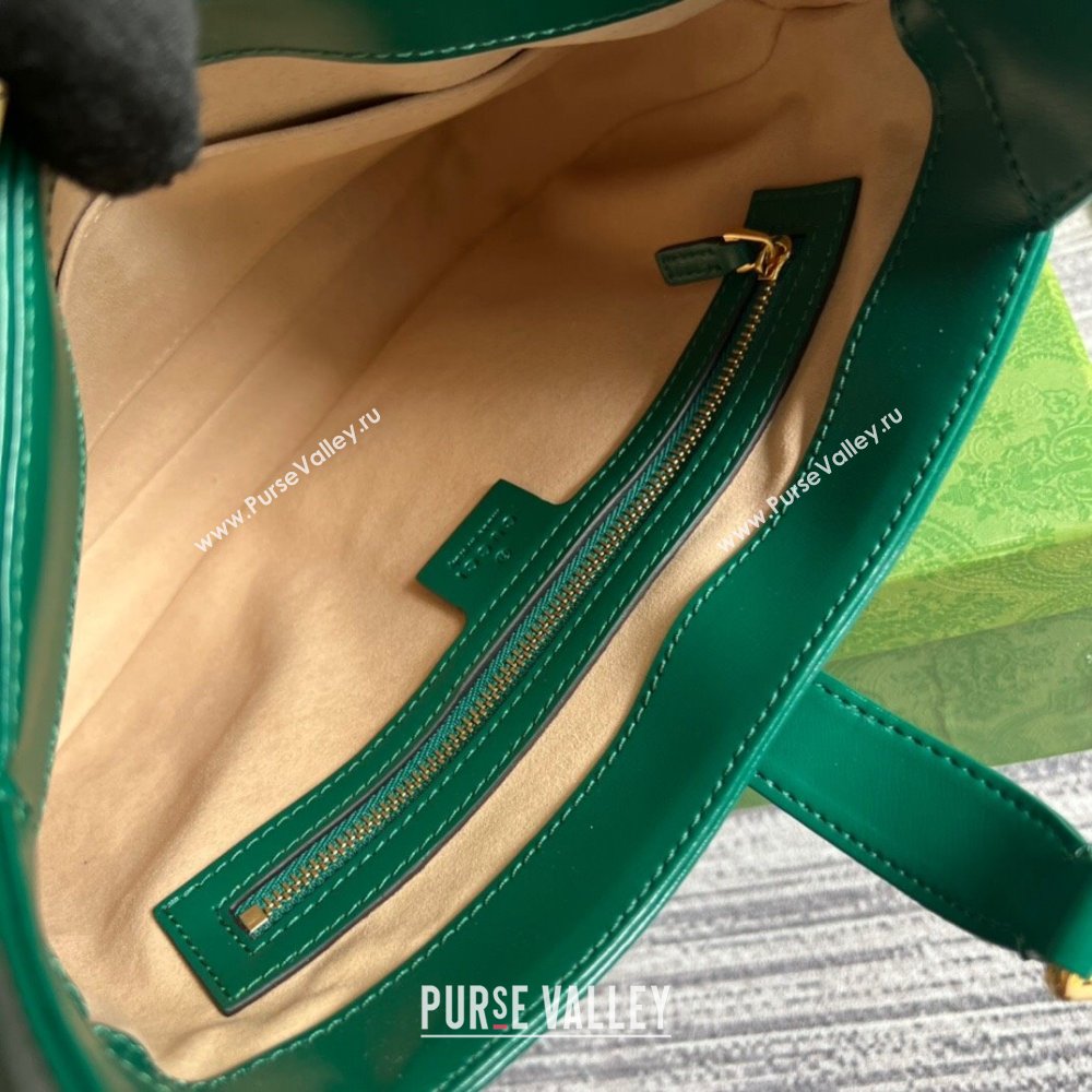 Gucci Jackie 1961 Shiny Leather Small Hobo Bag 鈥?36709 Green 2024 (DS-24041105 )