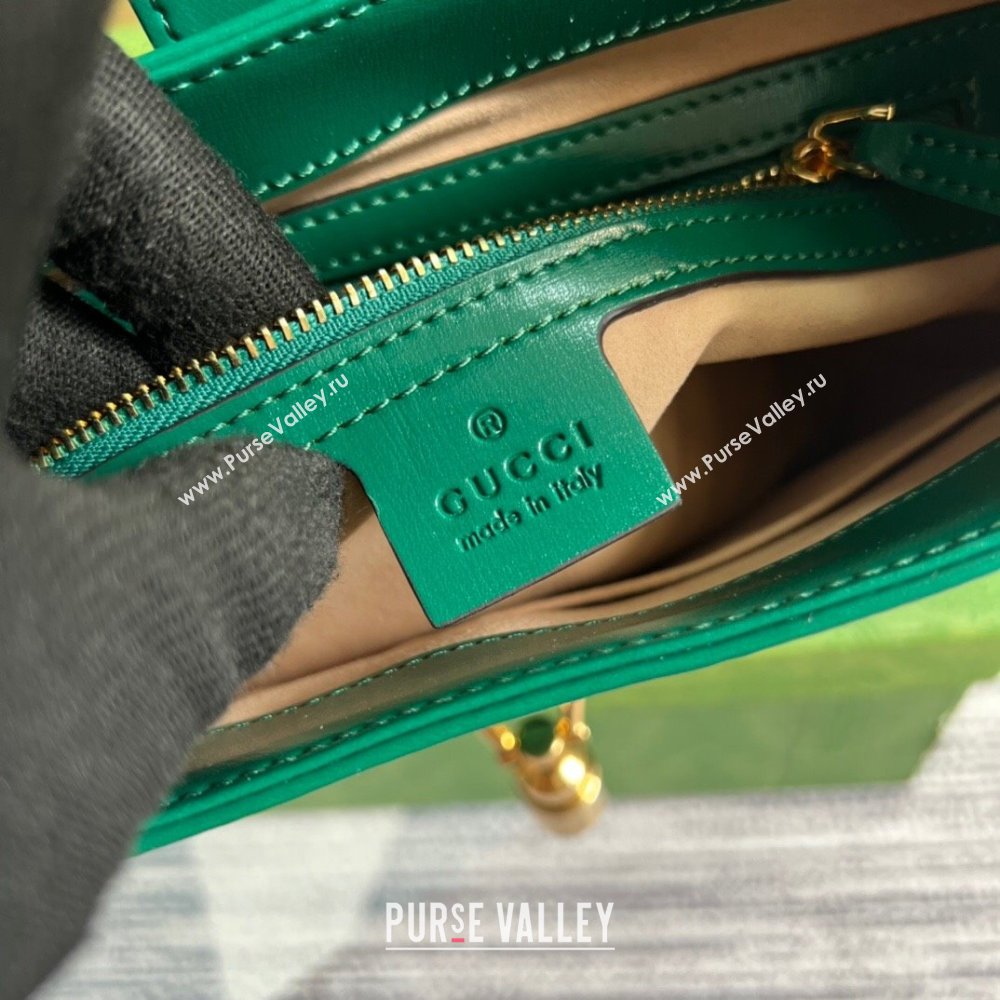 Gucci Jackie 1961 Shiny Leather Small Hobo Bag 鈥?36709 Green 2024 (DS-24041105 )