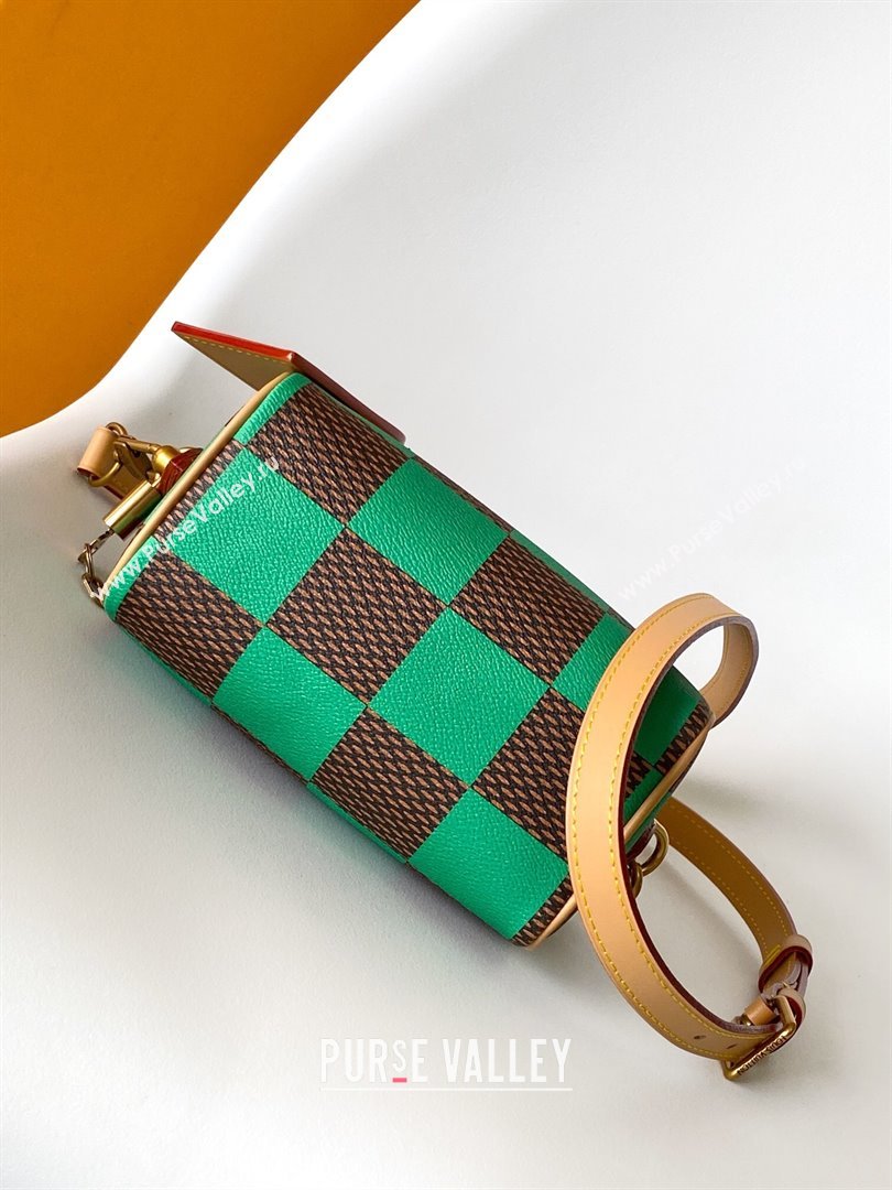 Louis Vuitton Speedy 18 Bandouliere Damier Pop in Damier Pop Coated Canvas N40534 Green 2024 (K-24072503)