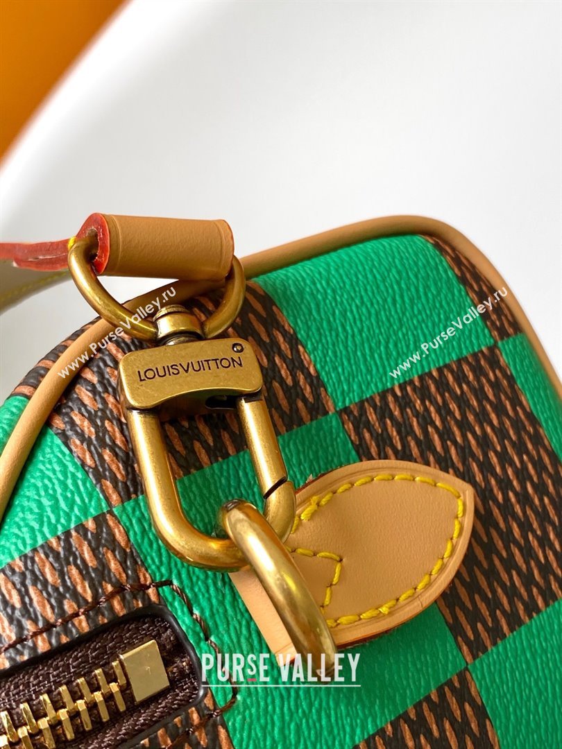 Louis Vuitton Speedy 18 Bandouliere Damier Pop in Damier Pop Coated Canvas N40534 Green 2024 (K-24072503)