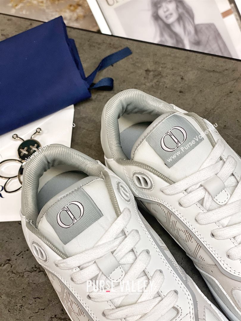 Dior B27 Low-Top Sneakers in White and Grey Calfskin 2020 (For Women and Men) (MD-20120340)