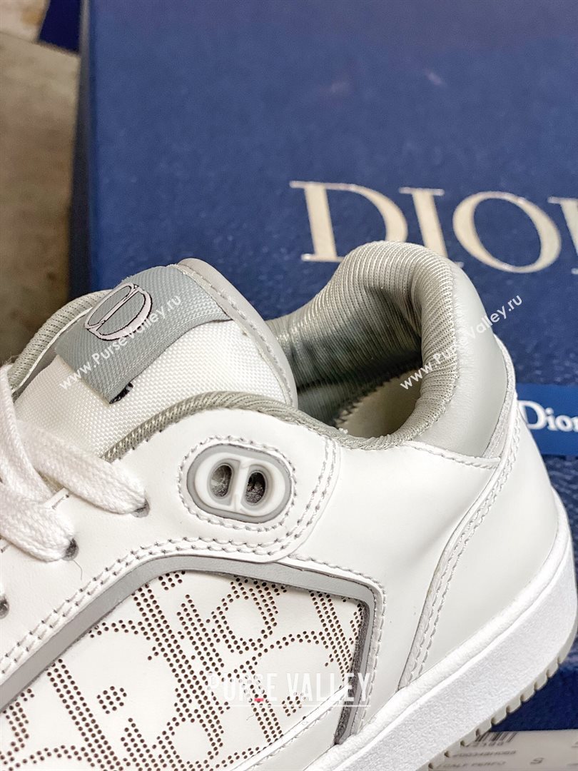 Dior B27 Low-Top Sneakers in White and Grey Calfskin 2020 (For Women and Men) (MD-20120340)