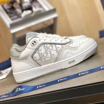 Dior B27 Low-Top Sneakers in White and Grey Calfskin 2020 (For Women and Men) (MD-20120340)