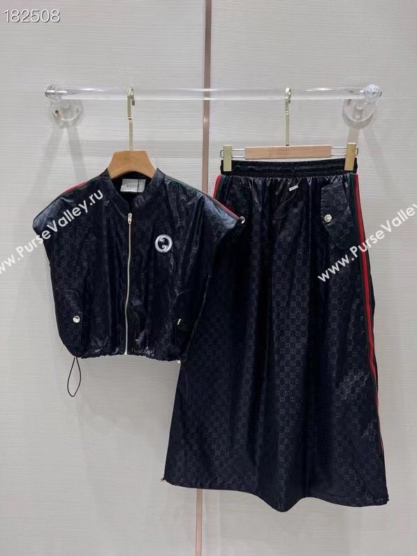 Gucci GG Top and Skirt G6520 Black 2024 (Q-24060520)