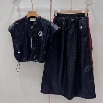 Gucci GG Top and Skirt G6520 Black 2024 (Q-24060520)