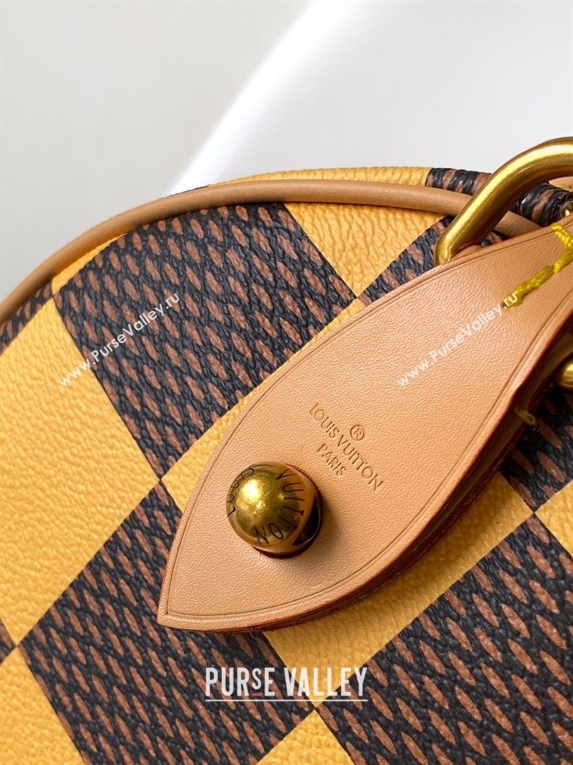 Louis Vuitton Speedy 25 Bandouliere Damier Pop in Damier Pop Coated Canvas N40584 Yellow 2024 (K-24072505)