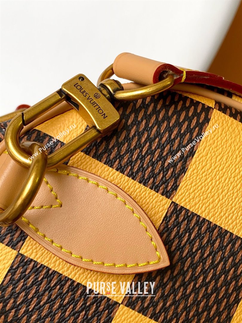 Louis Vuitton Speedy 25 Bandouliere Damier Pop in Damier Pop Coated Canvas N40584 Yellow 2024 (K-24072505)