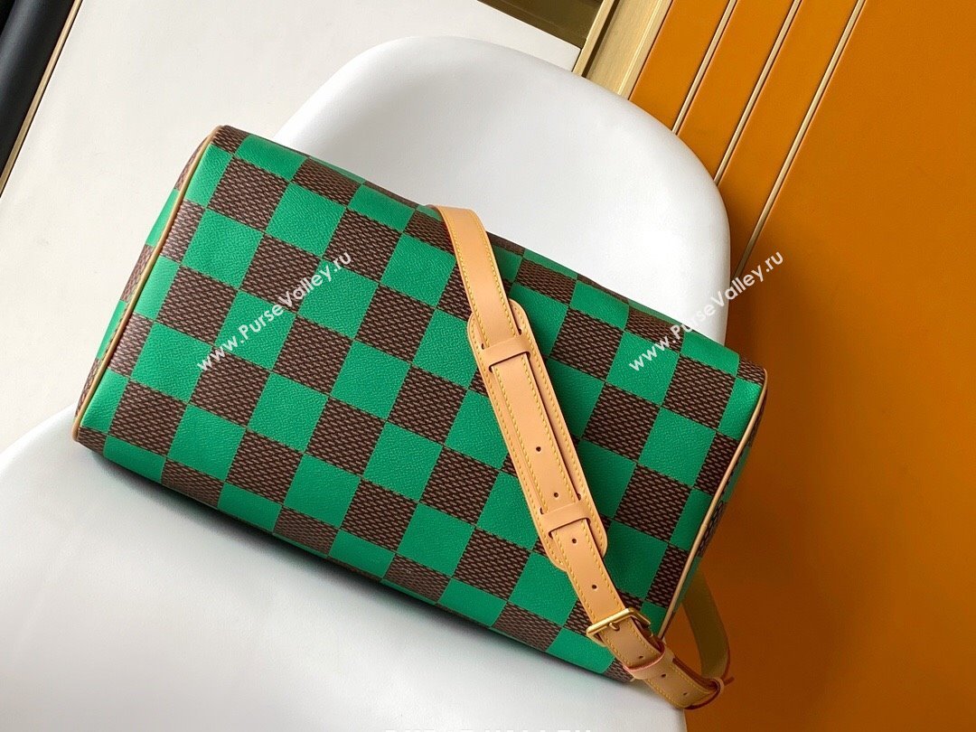 Louis Vuitton Speedy 40 Bandouliere Damier Pop in Damier Pop Coated Canvas N40579 Green 2024 (K-24072507)