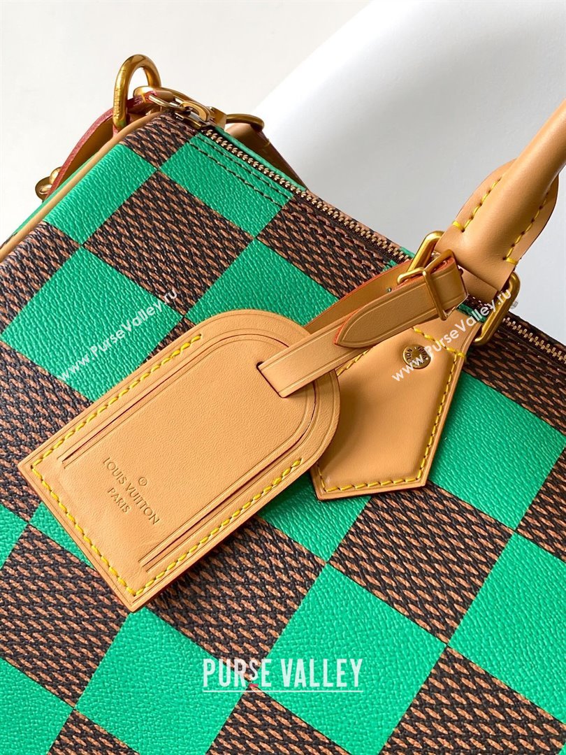 Louis Vuitton Speedy 40 Bandouliere Damier Pop in Damier Pop Coated Canvas N40579 Green 2024 (K-24072507)