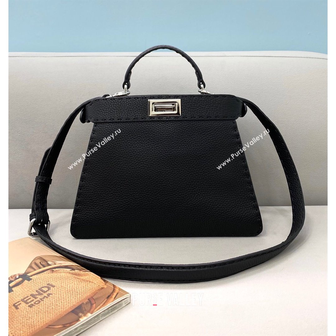 Fendi Peekaboo ISeeU Small Selleria Bag in Grained Calfskin Black 2021 (CL-21090633)
